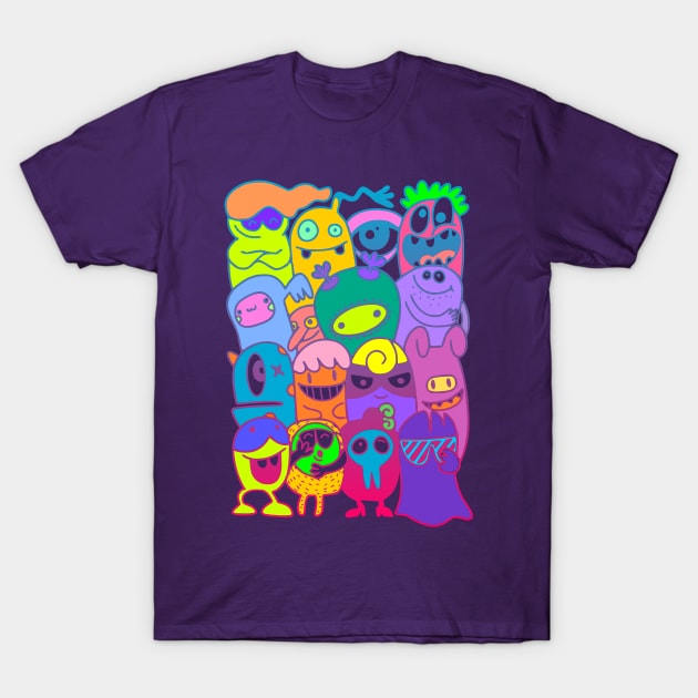 Crazy Monster Party T-Shirt by AlondraHanley